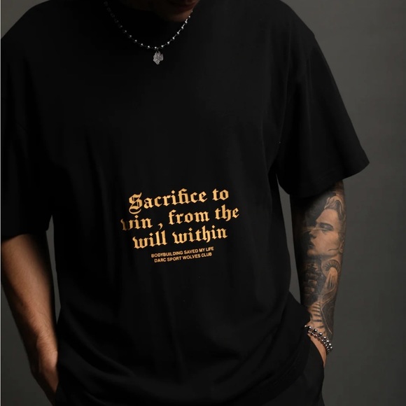 DARC SPORT X ” BODYBUILDING SAVED MY LIFE” PRAYING HANDS CREATOR SHIRT - Picture 5 of 10